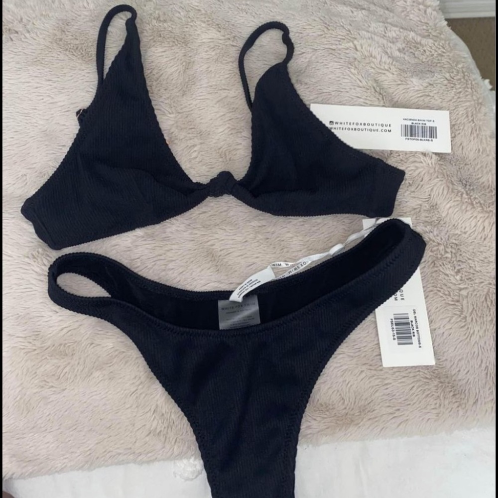 White fox ribbed bikini
